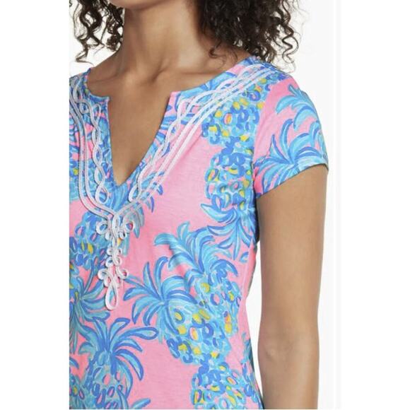 Lilly Pulitzer Womens Brewster Dress Pima Cotton In Pelican Pete Beat The Heat - Picture 3 of 10